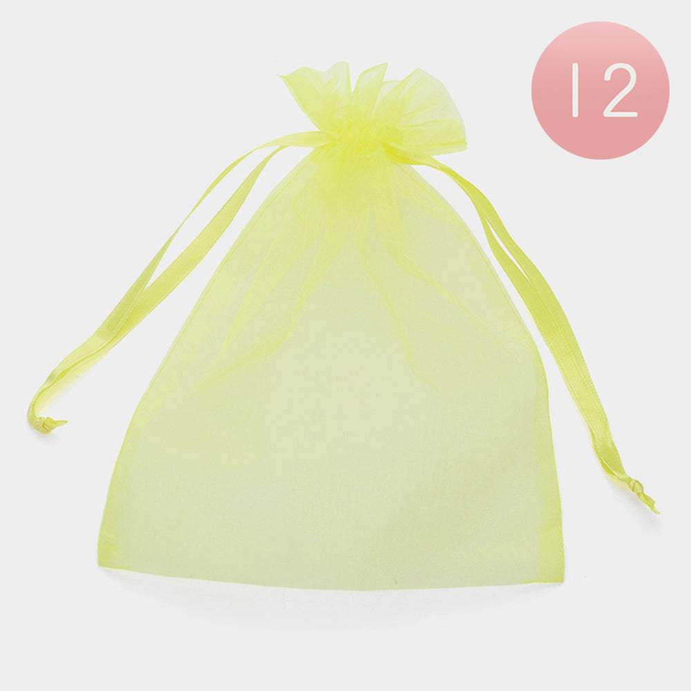 12PCS - Organza Drawstring Gift Bags - Madeline Love - Flyclothing LLC