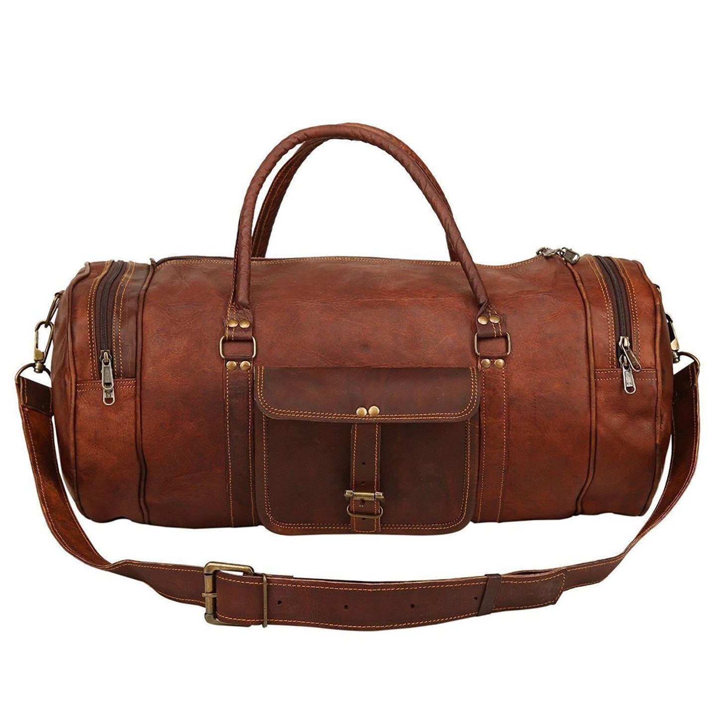 The Dapper Duffel - Classy Leather Bags - Flyclothing LLC