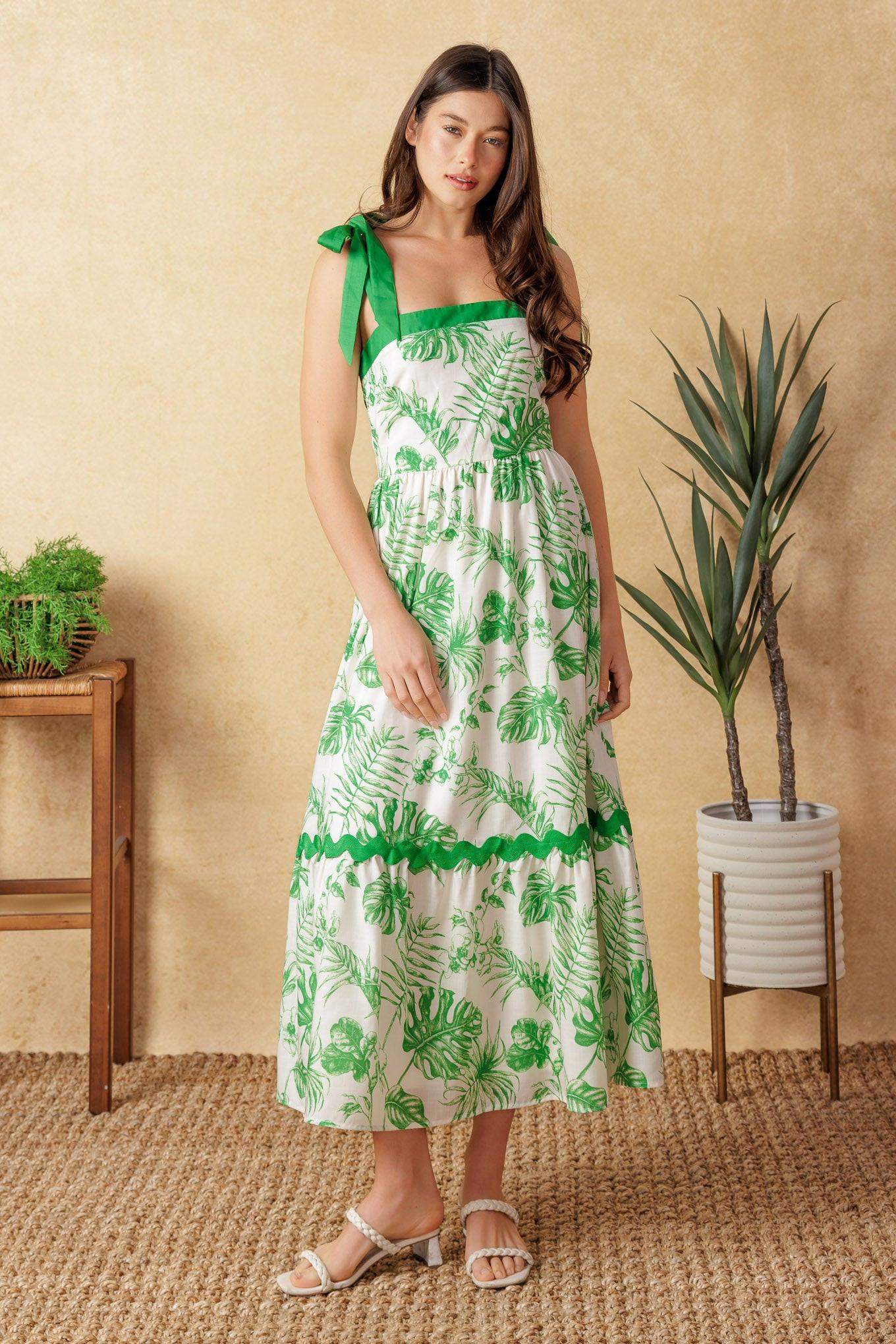 FOREVER MINE WOVEN MIDI DRESS - Flying Tomato - Flyclothing LLC
