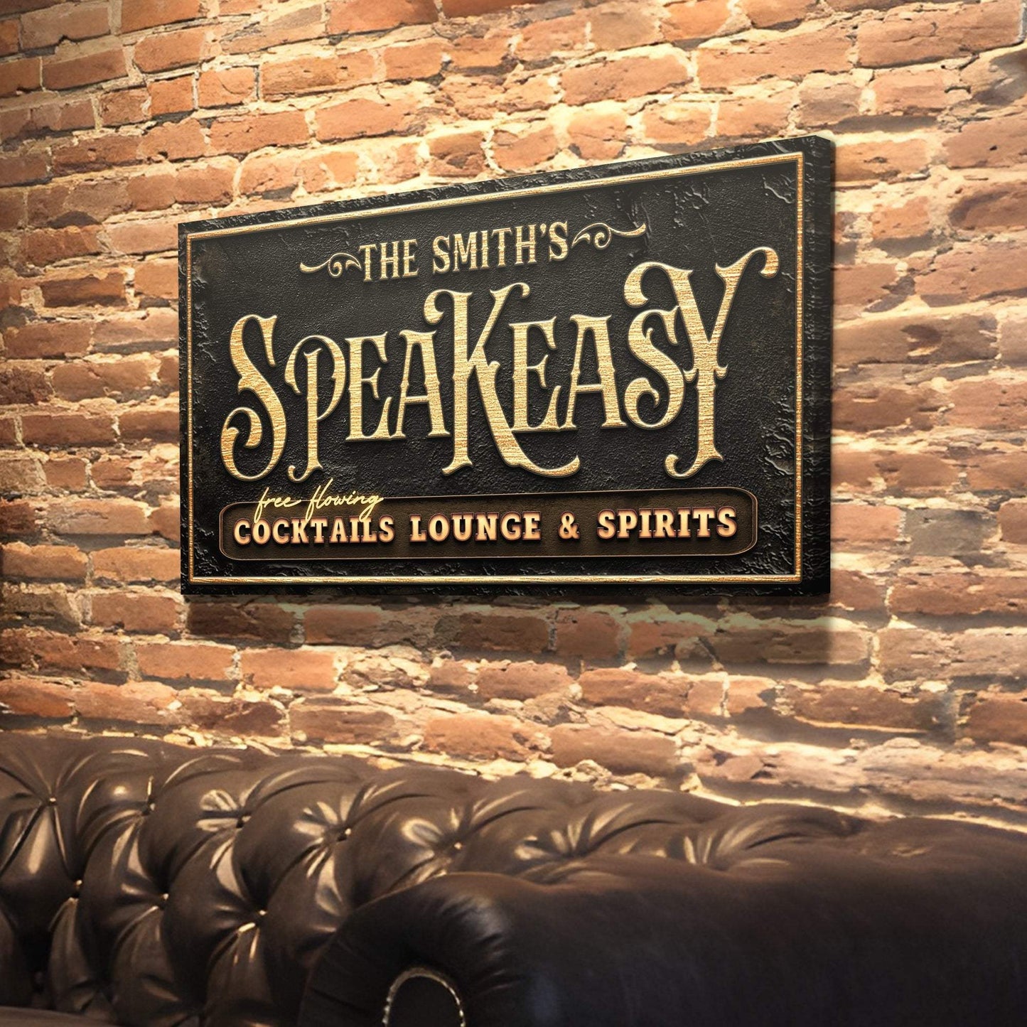 Speakeasy Personalized Bar Sign - Tailored Canvases - Flyclothing LLC