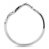 DA107 - High polished (no plating) Stainless Steel Ring with AAA Grade CZ in Clear - Alamode - Flyclothing LLC