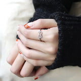 DA125 - High polished (no plating) Stainless Steel Ring with AAA Grade CZ in Clear - Alamode - Flyclothing LLC