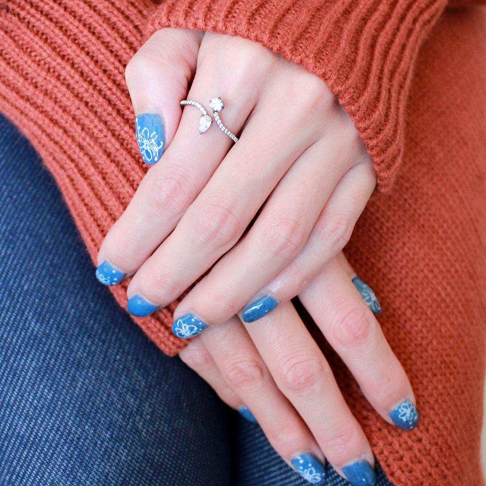 DA138 - High polished (no plating) Stainless Steel Ring with AAA Grade CZ in Clear - Alamode - Flyclothing LLC