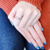 DA147 - High polished (no plating) Stainless Steel Ring with AAA Grade CZ in Clear - Alamode - Flyclothing LLC