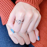 DA164 - High polished (no plating) Stainless Steel Ring with AAA Grade CZ in Clear - Alamode - Flyclothing LLC