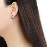 DA224 - High polished (no plating) Stainless Steel Earrings with Synthetic Pearl in White - Alamode - Flyclothing LLC