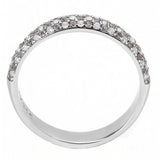 DA231 - High polished (no plating) Stainless Steel Ring with AAA Grade CZ in Multi Color - Alamode - Flyclothing LLC