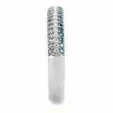 DA232 - High polished (no plating) Stainless Steel Ring with AAA Grade CZ in Multi Color - Alamode - Flyclothing LLC