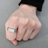 DA251 - High polished (no plating) Stainless Steel Ring with AAA Grade CZ in Clear - Alamode - Flyclothing LLC