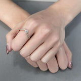 DA256 - IP Gold(Ion Plating) Stainless Steel Ring with AAA Grade CZ in Clear - Alamode - Flyclothing LLC