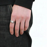 DA281 - High polished (no plating) Stainless Steel Ring with AAA Grade CZ in Clear - Alamode - Flyclothing LLC