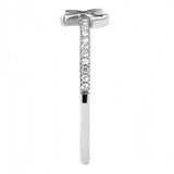 DA311 - No Plating Stainless Steel Ring with Epoxy  in Jet - Alamode
