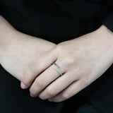 DA312 - No Plating Stainless Steel Ring with Epoxy in Jet - Alamode - Flyclothing LLC