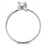 DA313 - No Plating Stainless Steel Ring with AAA Grade CZ in Clear - Alamode - Flyclothing LLC