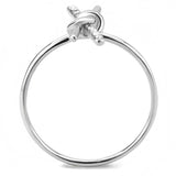 DA313 - No Plating Stainless Steel Ring with AAA Grade CZ  in Clear - Alamode