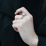 DA314 - No Plating Stainless Steel Ring with AAA Grade CZ in Clear - Alamode - Flyclothing LLC