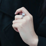 DA314 - No Plating Stainless Steel Ring with AAA Grade CZ in Clear - Alamode - Flyclothing LLC