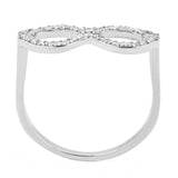 DA315 - No Plating Stainless Steel Ring with AAA Grade CZ in Clear - Alamode - Flyclothing LLC