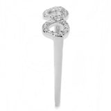 DA315 - No Plating Stainless Steel Ring with AAA Grade CZ in Clear - Alamode - Flyclothing LLC