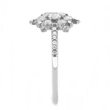 DA317 - No Plating Stainless Steel Ring with AAA Grade CZ in Clear - Alamode - Flyclothing LLC