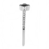 DA320 - No Plating Stainless Steel Ring with Epoxy in Jet - Alamode - Flyclothing LLC