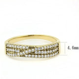 DA321 - IP Gold(Ion Plating) Stainless Steel Ring with AAA Grade CZ in Clear - Alamode - Flyclothing LLC