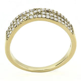 DA321 - IP Gold(Ion Plating) Stainless Steel Ring with AAA Grade CZ  in Clear - Alamode