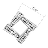 DA333 - No Plating Stainless Steel Earrings with AAA Grade CZ in Clear - Alamode - Flyclothing LLC