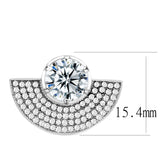 DA336 - No Plating Stainless Steel Ring with AAA Grade CZ  in Clear - Alamode