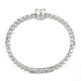 DA343 - No Plating Stainless Steel Ring with AAA Grade CZ in Clear - Alamode - Flyclothing LLC