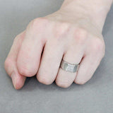DA345 - No Plating Stainless Steel Ring with AAA Grade CZ in Clear - Alamode - Flyclothing LLC