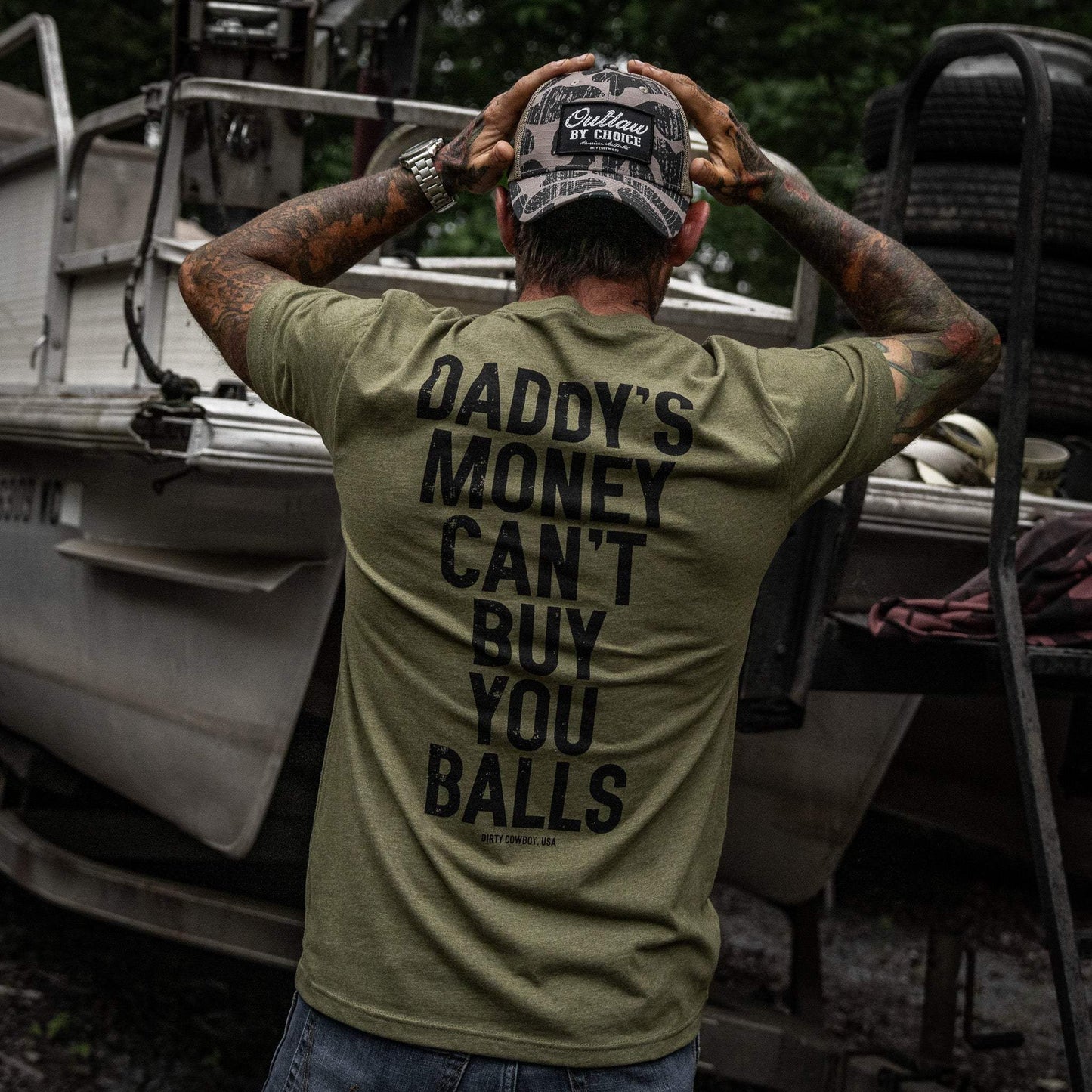 Daddy's Money Can't Buy You Balls Men's T-Shirt - DIRTY COWBOY USA - Flyclothing LLC