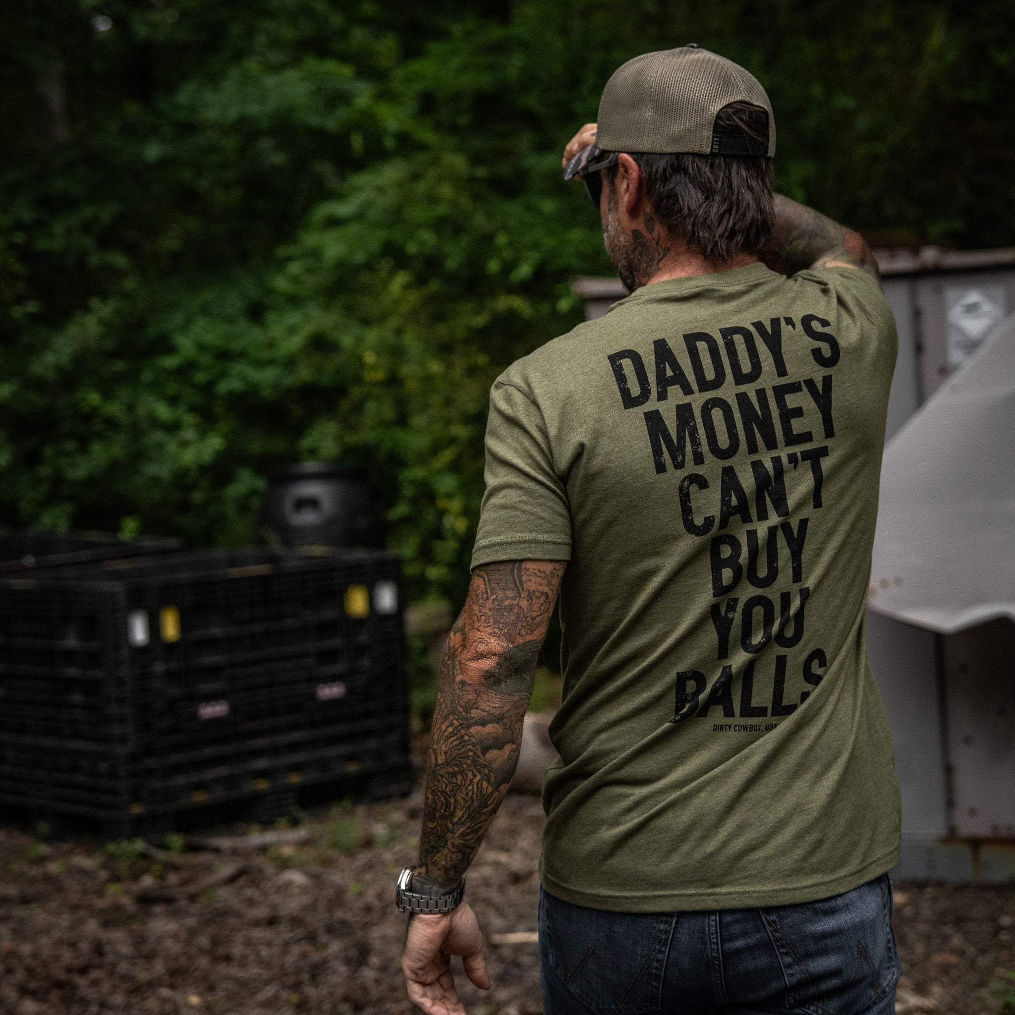 Daddy's Money Can't Buy You Balls Men's T-Shirt - DIRTY COWBOY USA - Flyclothing LLC