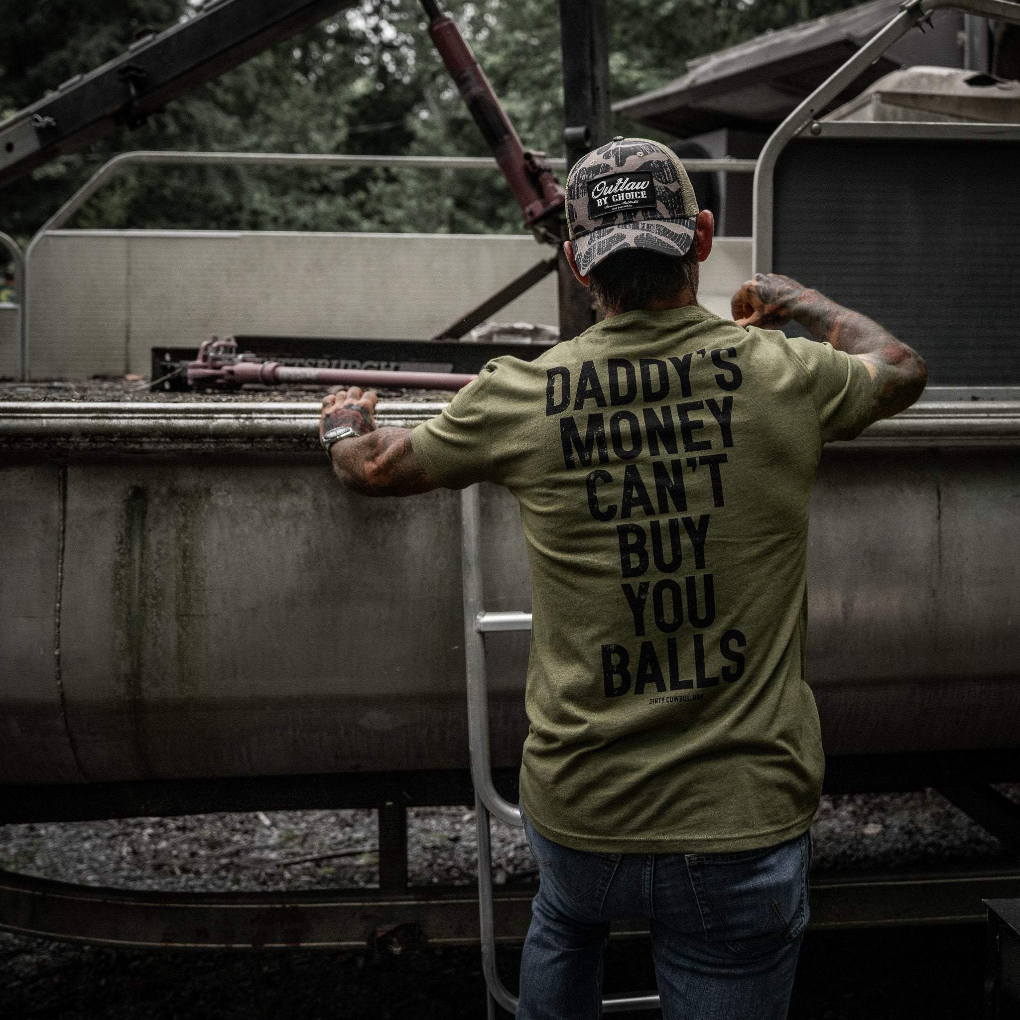 Daddy's Money Can't Buy You Balls Men's T-Shirt - DIRTY COWBOY USA - Flyclothing LLC