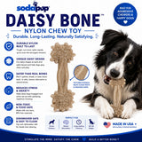 Daisy Bone Nylon Dog Toy for Aggressive Chewers | Durable | USA Made - SodaPup/True Dogs, LLC - Flyclothing LLC