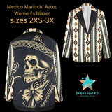 Baha Ranch Colores De Mexico Mariachi Aztec Women's Blazer