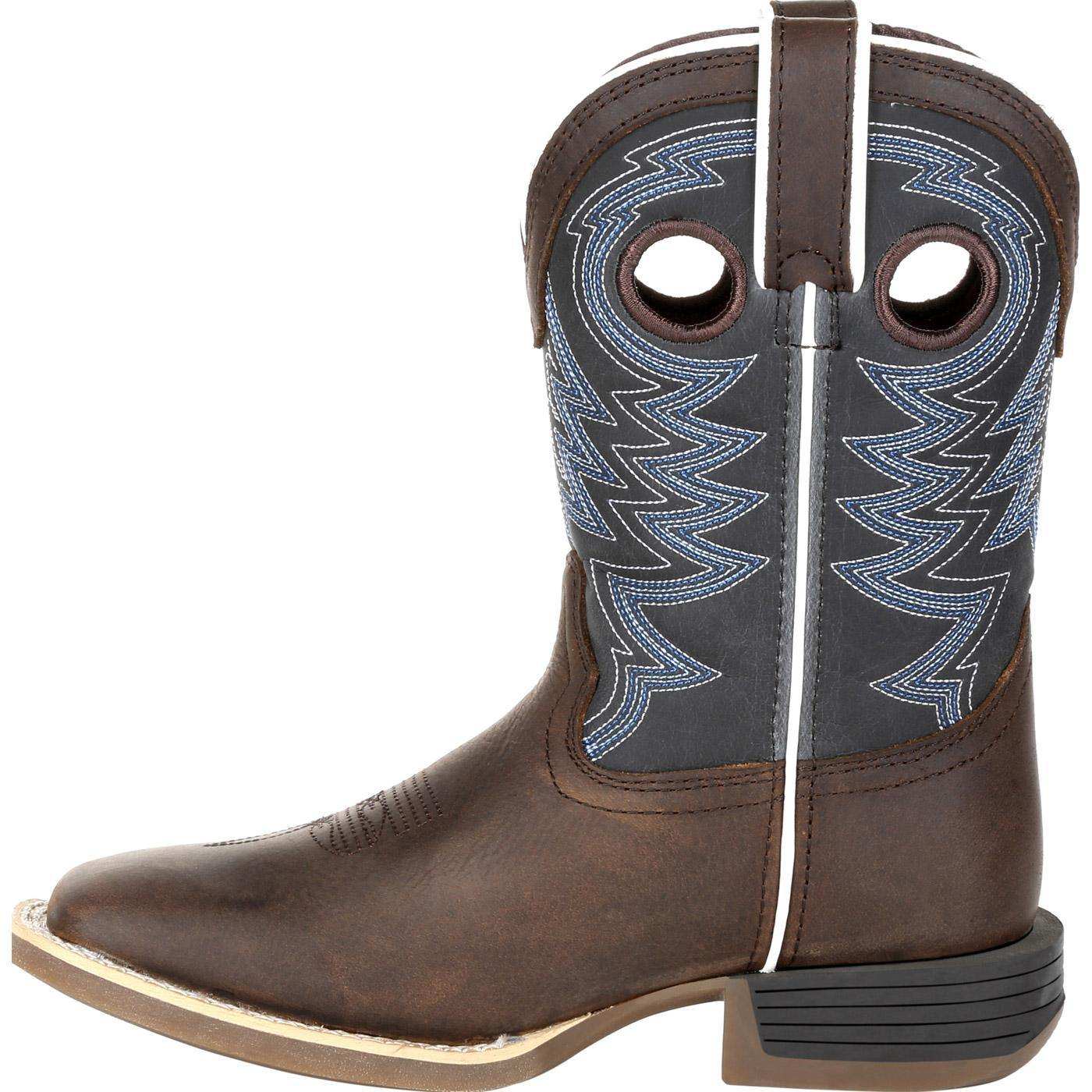 Durango Lil' Rebel Pro™ Big Kid's Blue Western Boot - Durango - Flyclothing LLC
