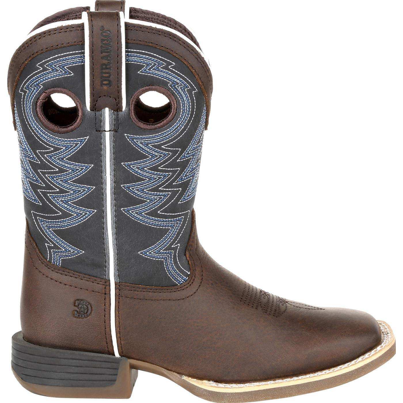 Durango Lil' Rebel Pro™ Big Kid's Blue Western Boot - Durango - Flyclothing LLC