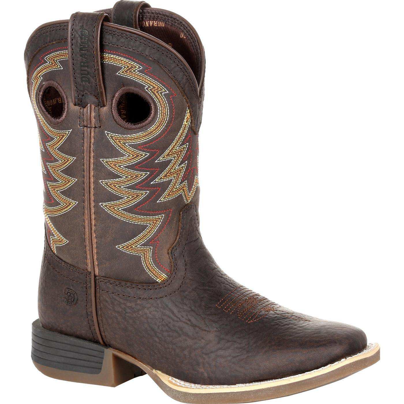 Durango Lil' Rebel Pro™ Little Kid's Brown Western Boot - Durango - Flyclothing LLC
