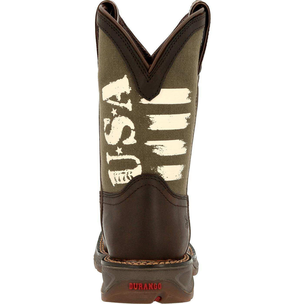 Lil' Rebel™ by Durango Big Kids' Army Western Boot - Durango - Flyclothing LLC