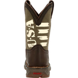 Lil' Rebel™ by Durango Big Kids' Army Western Boot - Durango