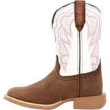 Durango Lil' Rebel Pro™ Big Kid's Trail Brown and White Western Boot - Durango - Flyclothing LLC