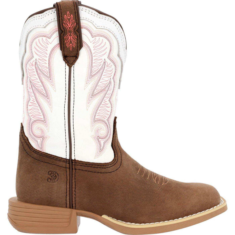 Durango Lil' Rebel Pro™ Big Kid's Trail Brown and White Western Boot - Durango - Flyclothing LLC