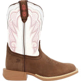 Durango Lil' Rebel Pro™ Big Kid's Trail Brown and White Western Boot - Durango - Flyclothing LLC