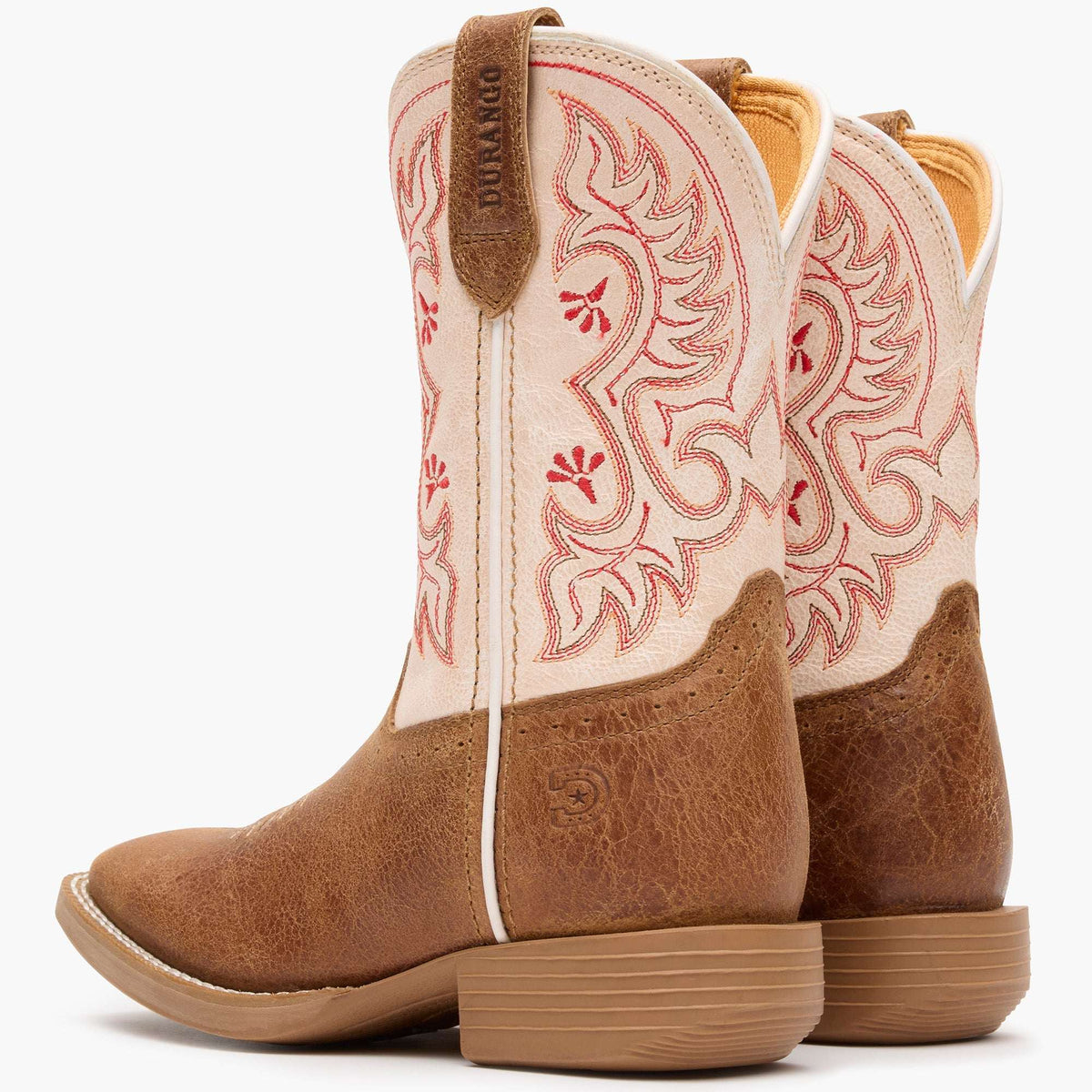 Durango Big Kids' Shyloh Western Boot Honey Tan / Metallic Peach