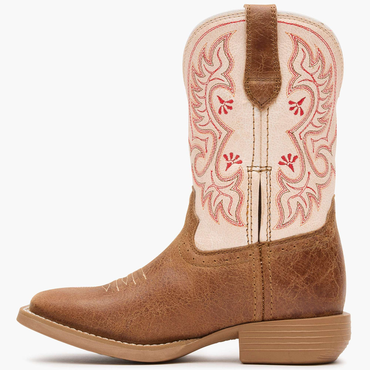 Durango Big Kids' Shyloh Western Boot Honey Tan / Metallic Peach