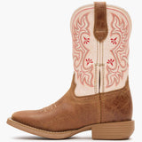 Durango Big Kids' Shyloh Western Boot Honey Tan / Metallic Peach