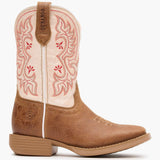 Durango Big Kids' Shyloh Western Boot Honey Tan / Metallic Peach