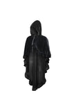Daisy Corsets Black Velvet Hooded Ruffle Cape - Daisy Corsets