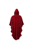 Daisy Corsets Dark Red Velvet Hooded Ruffle Cape - Daisy Corsets